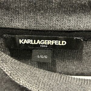 Karl Lagerfeld Men's Charcoal Crewneck Sweater
